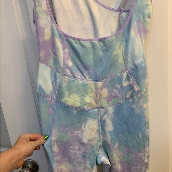 Free People You Know It Base-layer Ski Jumpsuit Onesie Blue Tie Dye Printed - Picture 5 of 7
